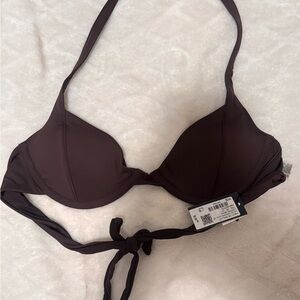 Garage Dark Brown Bikini Top